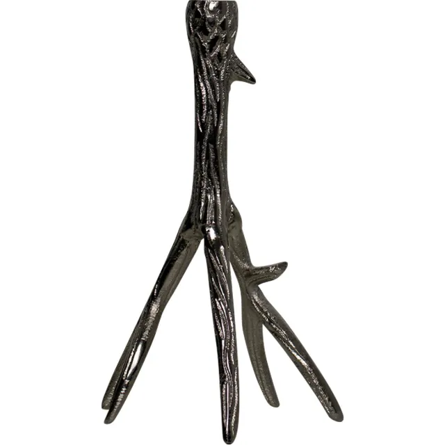 Mars & More Gewei - staande kandelaar zilver - 24 cm hoog