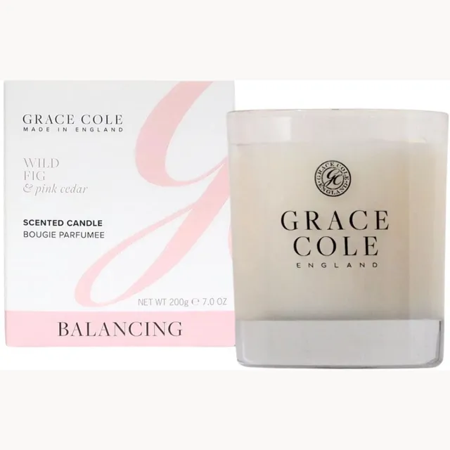 Grace Cole Wild Fig & Pink Cedar Candle - 200gr Wit