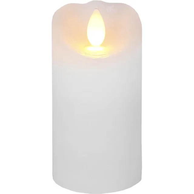 Star Trading Candle Glow, zuilkaars, was, wit, LED, timer, geel, binnenkant, 10 cm