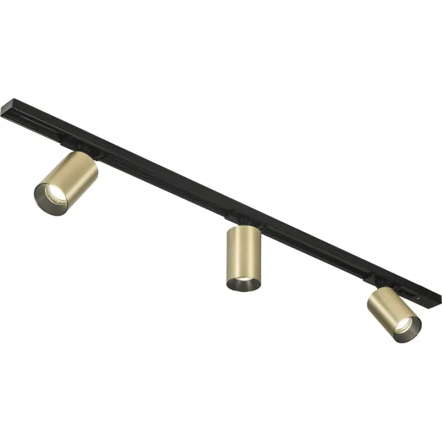 Lumidora Railspot 74943 - AREZZA - 3 Lichts - GU10 - Zwart - Goud - Messing (kleur) - Metaal