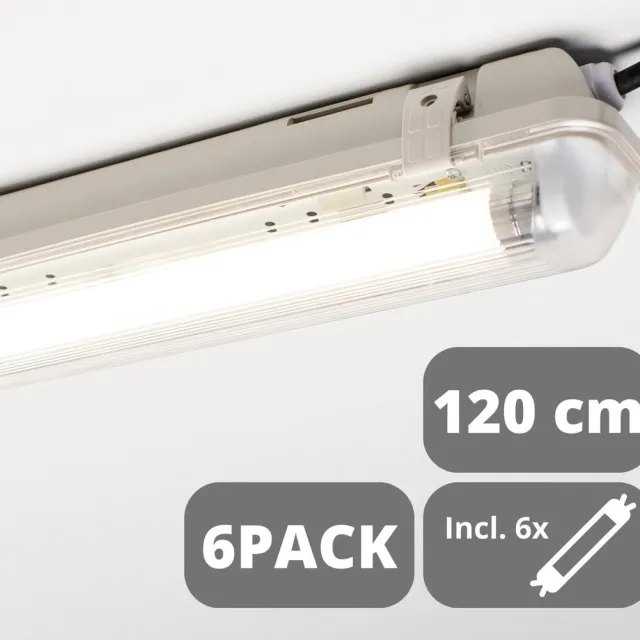 LED's Light EasyFix LED TL Verlichting set 120 cm - 4000K - IP65 - Voordeelverpakking - 6 stuks wit