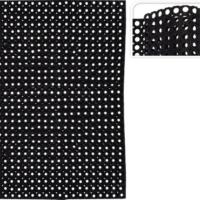 Koopman Deurmat rubber zwart