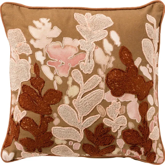 Hoii LYDIA | sierkussen 45x45 cm | Tobacco Brown | bruin | multicolor | Hoii | met duurzame kussenvulling