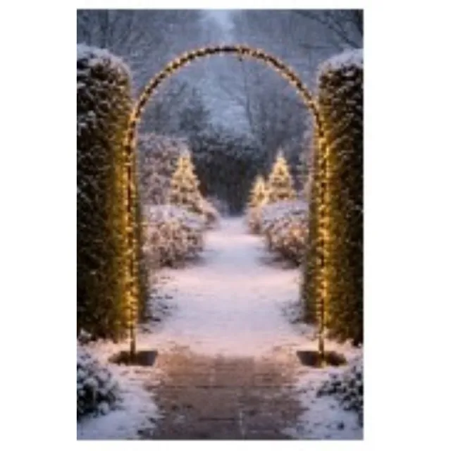 Kynast X-Mas lichtboog met LED lampjes maten 150 x 230 cm - 500 LED lampen - Warmwit - Timer - IP44 buiten kerst en feestdagen