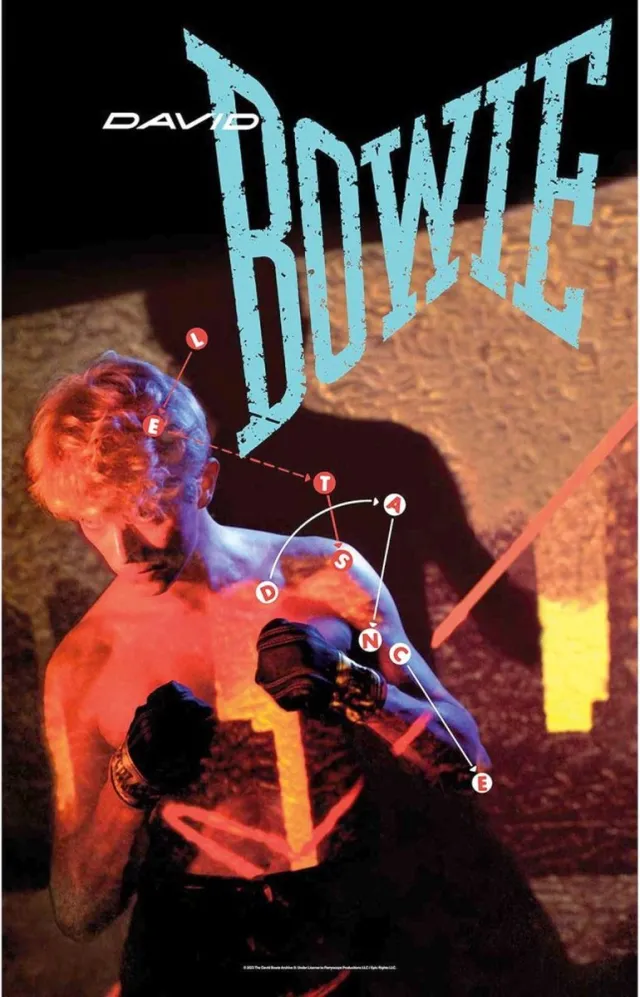 David Bowie Let's Dance Textiel Poster - Multicolours