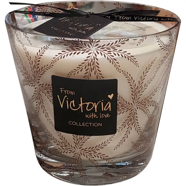 VICTORIA WITH LOVE BY PHILLINE.BE Victoria with Love kaars - Ferns Beige - Medium - Geurkaars