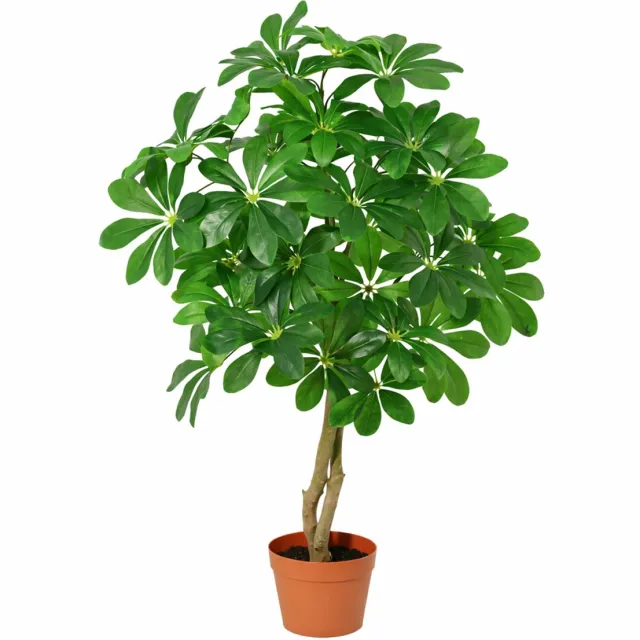 Florafy Kunstplant Schefflera Arboricola 120cm - Kunstplanten voor binnen - Onderhoudsvrij Groen