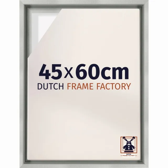 Dutch Frame Factory Baklijst 45x60 cm - Zilver Mat - Geschikt voor Canvasdoek - MDF Baklijst Lausanne