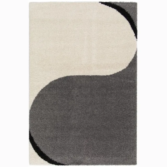 Paon Brillant Hoogpolig vloerkleed - Mirage Éclipse grijs 160x230