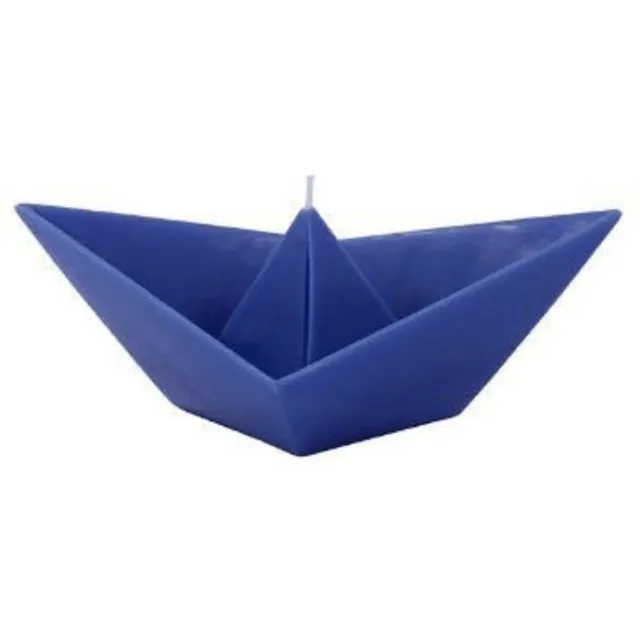 Cerabella Kaars Origami Bootje – Bajel Marineblauw – Drijvend – Handgemaakt van 100% sojawas – 9 × 5,5 × 4 cm