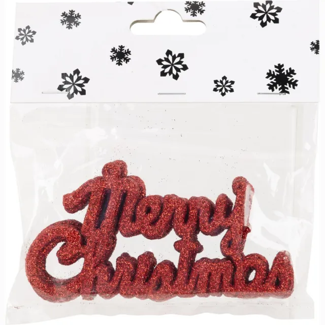 Cosy @ Home Kersthangers - 6x - rood - kunststof - 10 cm - kerstversiering / Kerstornamenten