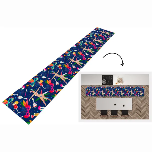 KitchenYeah Keukenloper - Keukenmat - Carnaval - Brazilië - Patronen - Keuken vloerkleed Multicolor