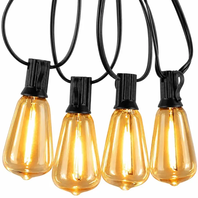 DeltaMerch Lichtsnoer - Lichtslinger buiten en binnen - Lichtslang - 30 meter - Waterdicht - Dimbaar - Warm wit licht - 35 lampjes
