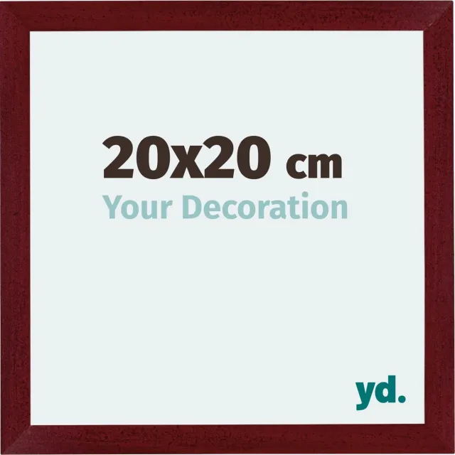yd. Your Decoration - Fotolijst 20x20 cm - MDF - Wijnrood Geveegd - Mura