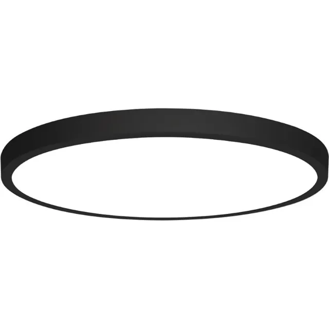 Horoz Electric LED Paneel - Ø30 - 28W - Helder/Koud Wit 6400K - Mat Zwart - Opbouw - Rond - Aluminium