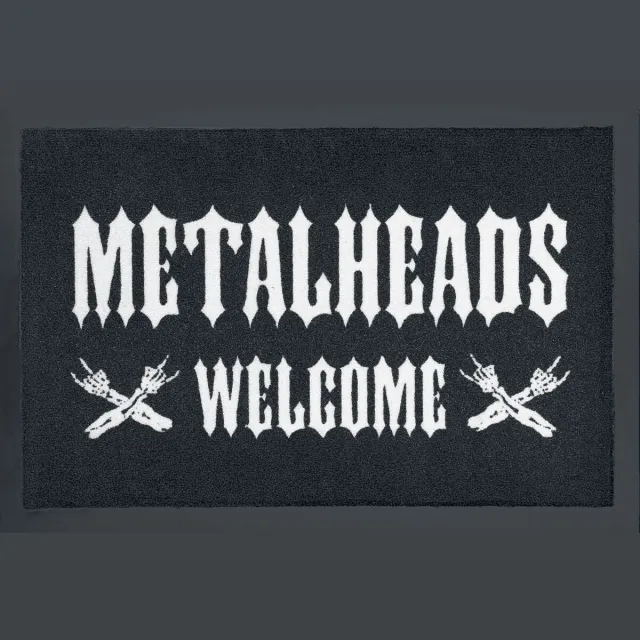 Metalheads Welcome Unisex Deurmat - zwart - Standard