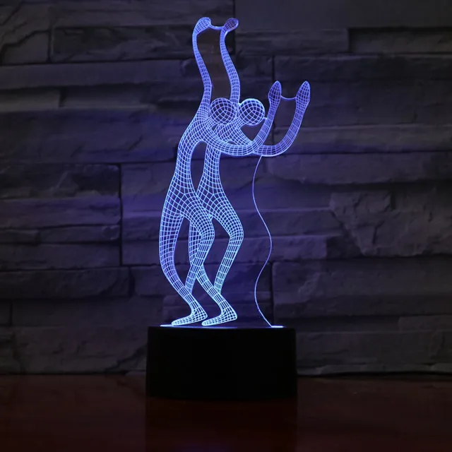 MC Living 3D Led Lamp Met Gravering - RGB 7 Kleuren - Illusie