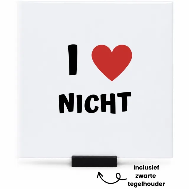 Hacebo I love nicht tegeltje met tegelhouder - Nicht - de liefste nicht - tegeltjes met tekst - verjaardag - cadeautje voor nicht - nicht artikelen - kado - geschenk - spreuktegels - 15x15 CM Wit
