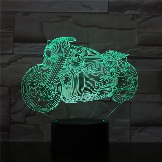 MC Living 3D Led Lamp Met Gravering - RGB 7 Kleuren - Moter