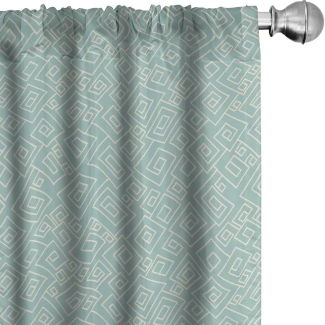 ABAKUHAUS 2-Pak Gordijnset – Microfiber, Halve verduistering, lichtblauw Hellblau