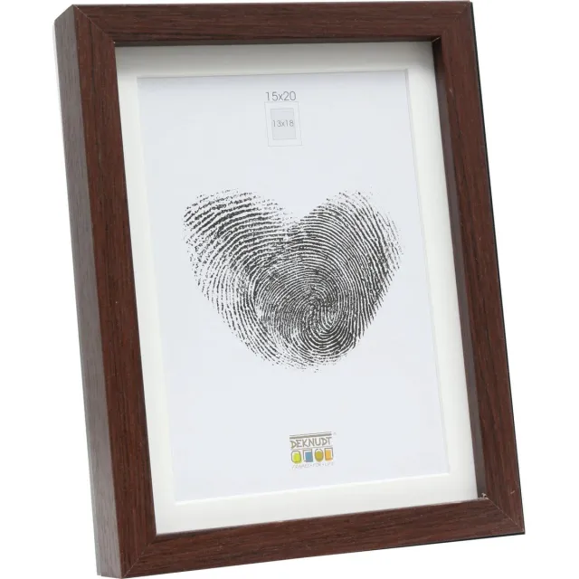 Deknudt Frames fotolijst - bruin met passe-partout - 13x18 / 15x20 cm