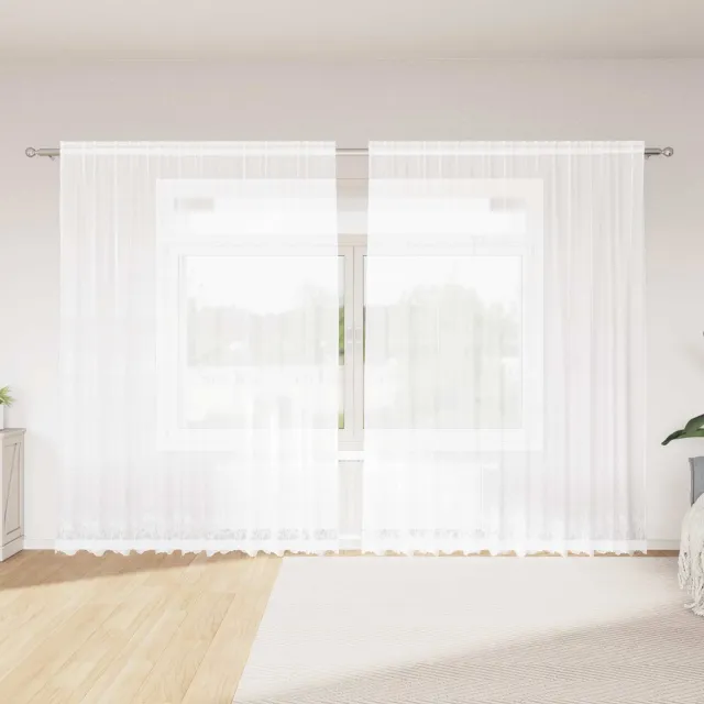 vidaXL Kantgordijn Wit 300 x 245 cm Polyester