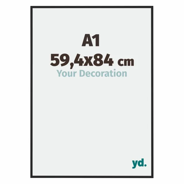 yd. Your Decoration - Fotolijst A1 59,4x84 cm - Aluminium - Zwart Hoogglans - Miami