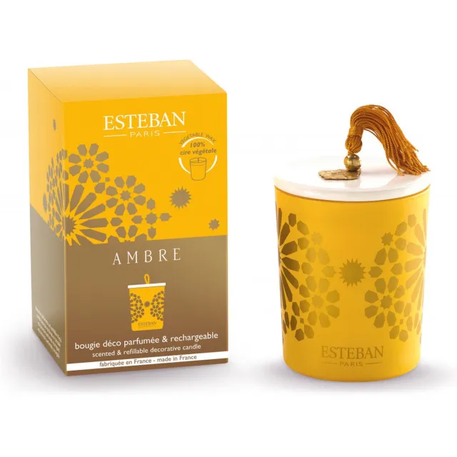 Esteban Classic Ambre Geurkaars Decoratief 180gr Geel