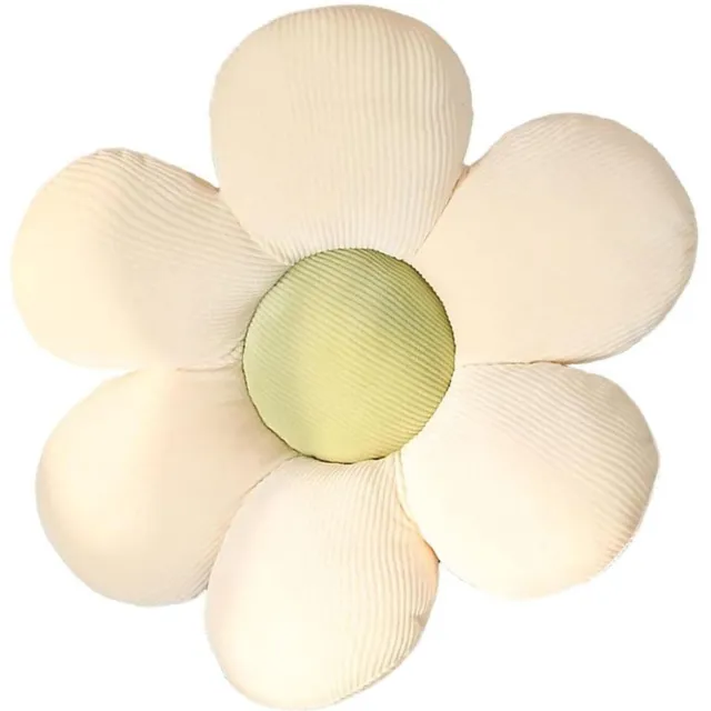 Ibenzoa Schattig Bloemvormig Vloerkussen voor Slaapkamer en Woonkamer Decoratie wit