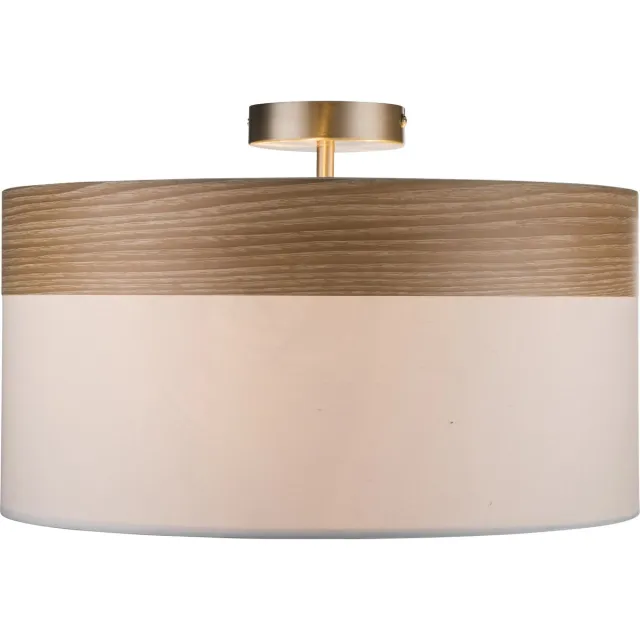 Globo plafonniere - Chipsy - beige - hout metaal - Ø 40cm - E27 - 15221D