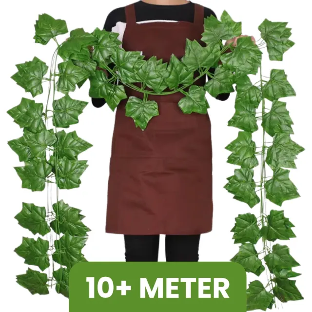 Solusia 5x Realistische Klimop Slinger - Oosterse Wingerd - Kunst Klimop Groen - 5 x 235 CM - Klimop Nep Planten Kunst Planten - Bloemenslinger voor Binnen en Buiten