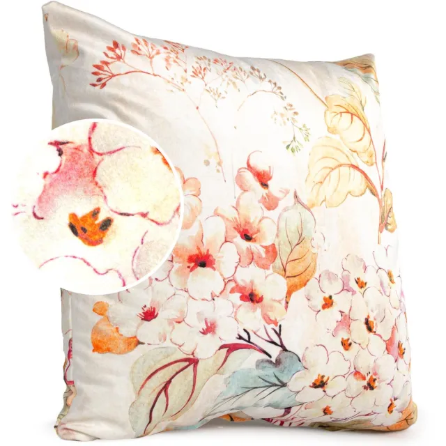 ANRO Julie Sierkussen 50x50 cm - Velours - Inclusief vulling Beige