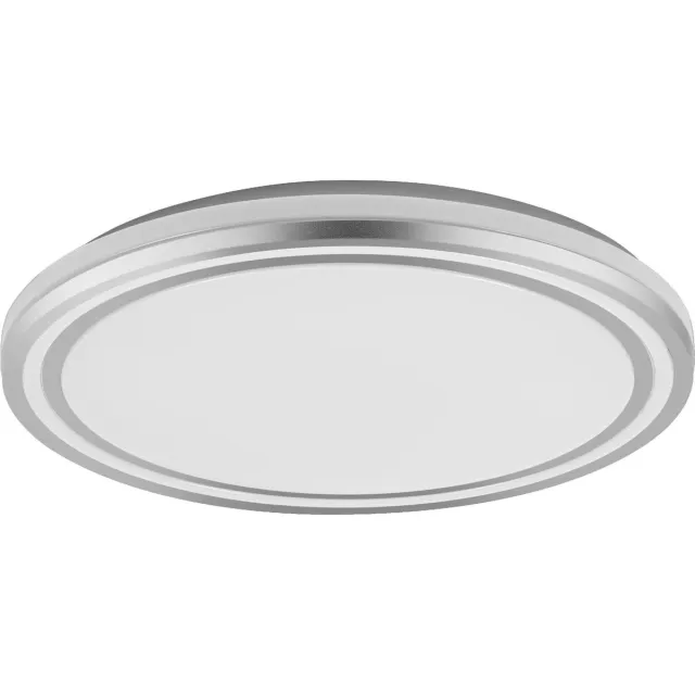 LEDVANCE ORBIS Helman plafondlamp met LED, wit/zilver, 36W, 2500lm, 3000K, 830 vriendelijk warm wit, 485mm diameter, inclusief montageschroeven en pluggen