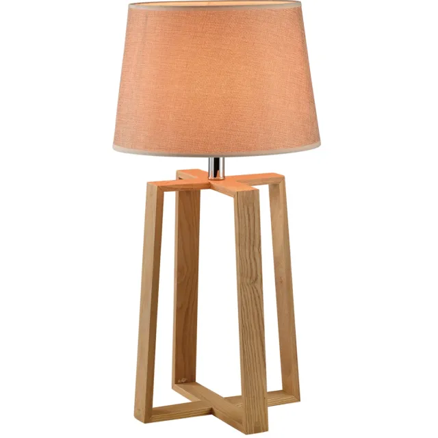 QUVIO Tafellamp Scandinavisch - Diameter 32 cm Bruin