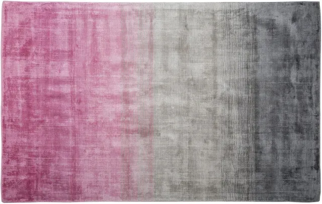 Beliani ERCIS - Laagpolig vloerkleed - Grijs/Roze - 140 x 200 cm - Viscose