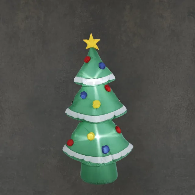 Luca Lighting Opblaasbaar kerstboom groen led IP44 - h120xd62cm - Woonaccessoires en seizoensgebondendecoratie (Europese stekker )