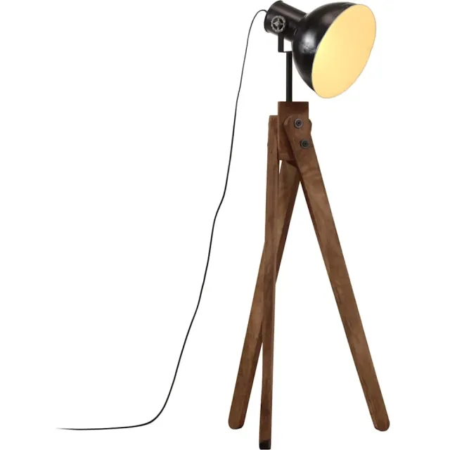 vidaXL Vloerlamp 25 W E27 45x45x120 cm zwart