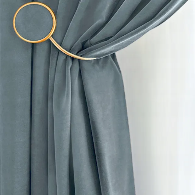 PRESTIQUA Velours Gordijn 200x205cm - Verduisterend, Vuilblauw
