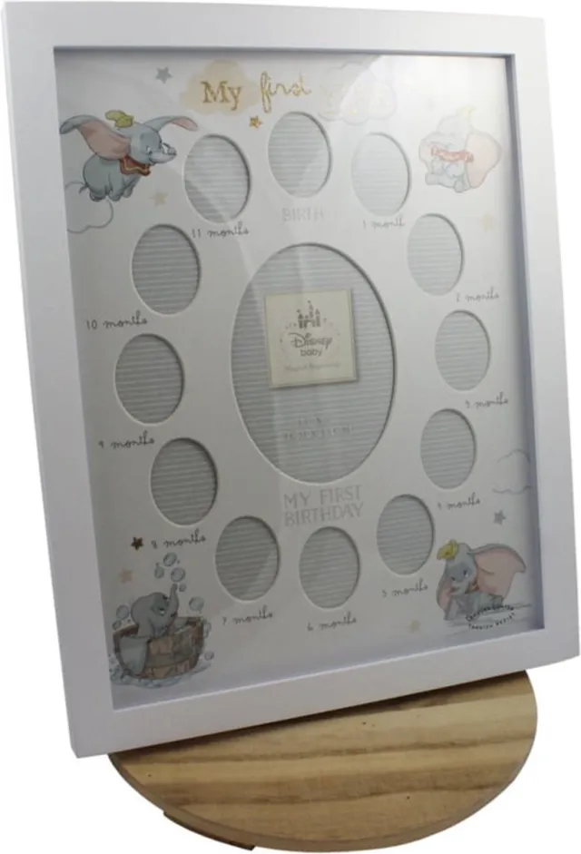 Widdo & C Disney Widdop &Co. Fotolijst My First Year - Dumbo - 30,5 cm Gebroken wit