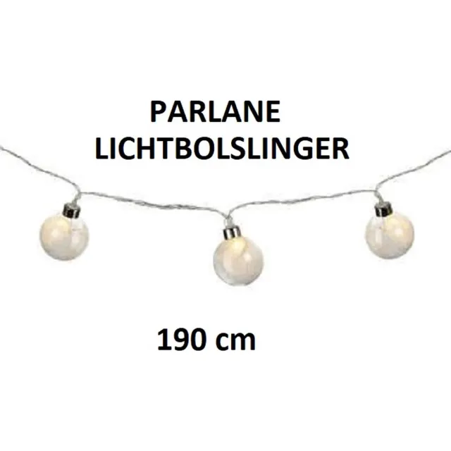 parlane Bolletjes lichtslinger met veren - 10 lampen