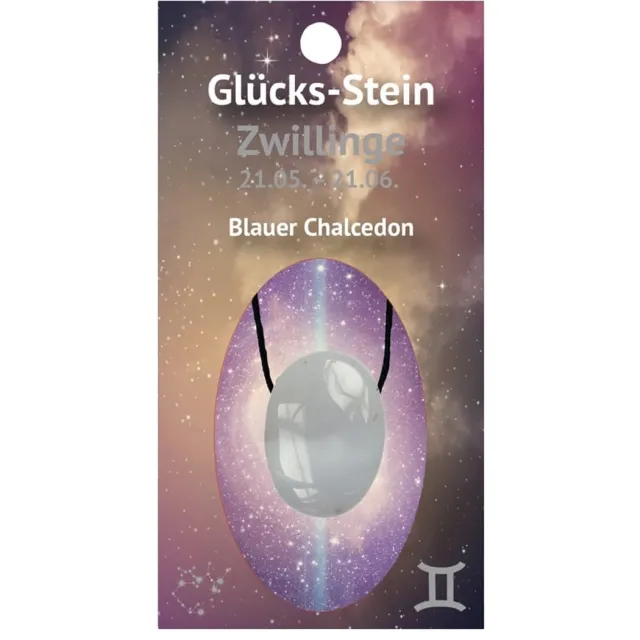 BERK Tweelingen geluksteen met Chalcedoon Zwart