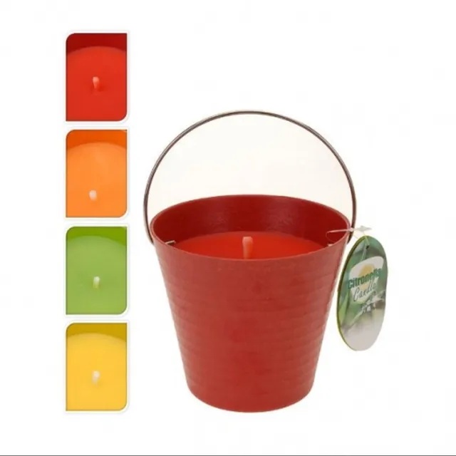 L28 Kaars in eco pot oranje