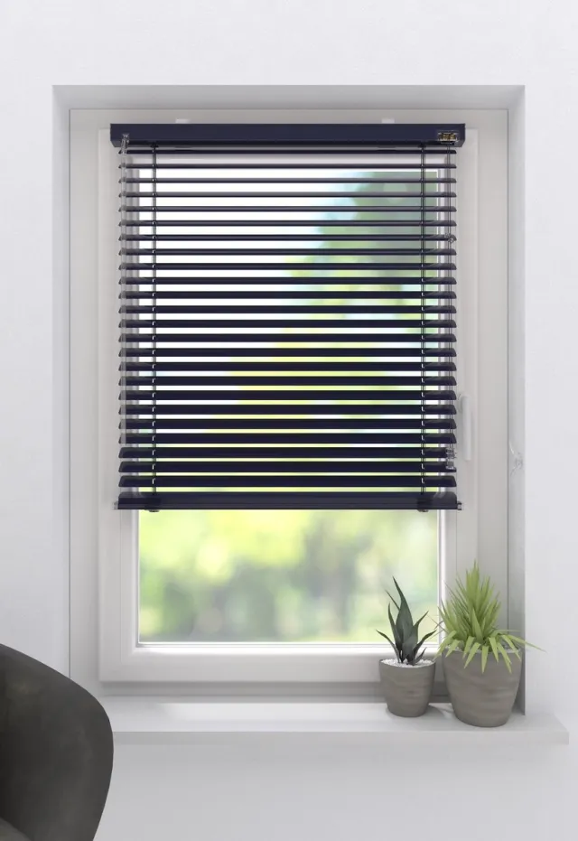 DTCH Aluminium Jaloezie Fine - 25 mm - Blue - 70 x 175 Blauw