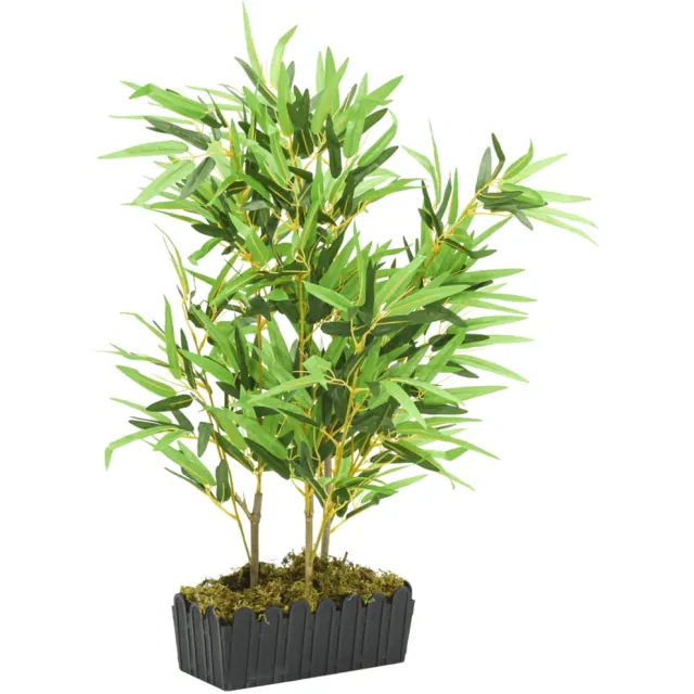 vidaXL Kunstplant bamboe 500 bladeren 80 cm groen