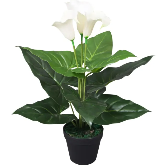 vidaXL Kunst calla lelie plant met pot 45 cm wit