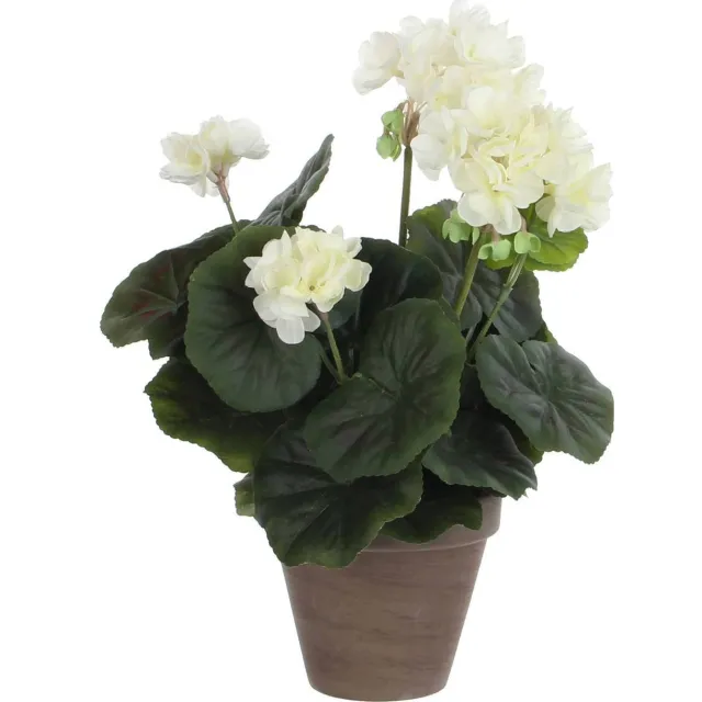 Mica Decorations kunstplant Geranium Crème