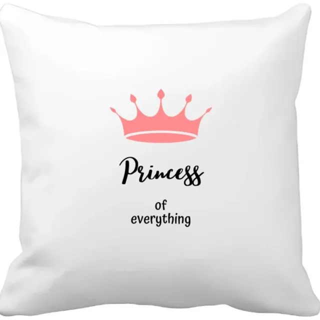 Akyol princess of everything Kussen hoes - Princess - iemand die zich voelt als een princess - verjaardag - cadeau - kado - geschenk - 40 bij 40 cm Multicolor