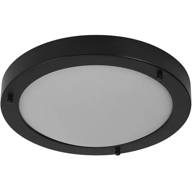 Osram BADKAMER CLASSIC ROUND badkamerplafondlamp 280mm, zwart, E27 fitting, kan worden uitgerust met een slimme lamp, hoogwaardige afwerking, cilindrische vorm, IP44