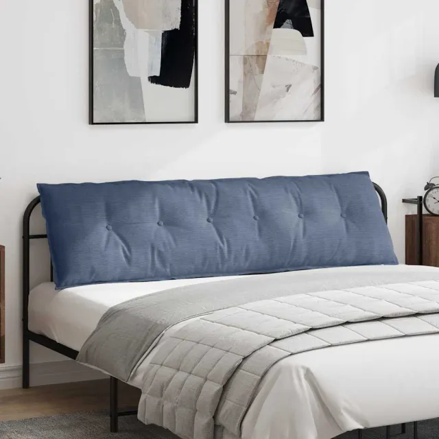 vidaXL Rugkussen Blauw 180 x 50 x 19 cm Katoen Stof