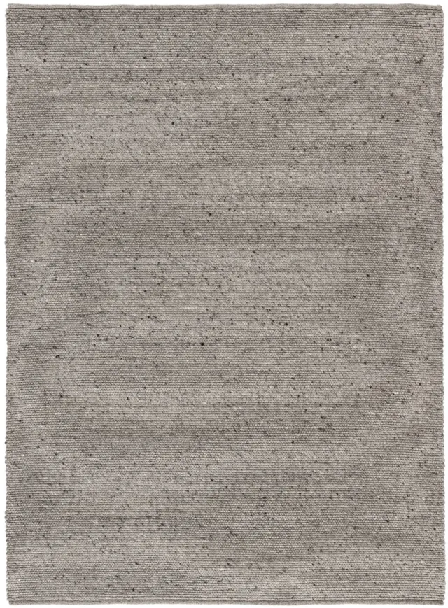 Lino Alba Grey Vloerkleed 140x200cm - Grijs Handgeweven Wollen Luxe Tapijt - 100% Viltwol - 12mm dik - 2,8kg/m² - Tapijt Woonkamer - Laagpolig vloerkleed - Tapijt Slaapkamer - Tapijt Eetkamer